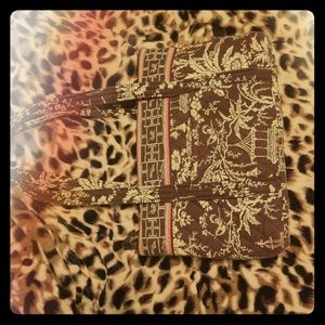 Vera Bradley brown and white purse